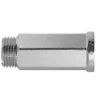 Удлинитель шестигранный MASTERPROF 1/2"х50 мм ВР-НР латунь никелированная