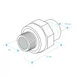 Муфта PPR с переходом на наружную резьбу 25х3/4" VALTEC