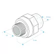 Муфта PPR с переходом на наружную резьбу 32х1/2" VALTEC