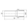 Вставка из нержавеющей стали 22x3/4" РН Valtec