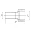 Вставка из нержавеющей стали 22x1/2" РВ Valtec