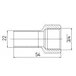 Вставка из нержавеющей стали 22x3/4" РВ Valtec
