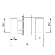 Сгон разъемный 3/4" РН-РН американка латунь VALTEC