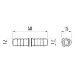 Штуцер двухсторонний 12 мм VALTEC