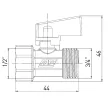 Кран-мини MASTERPROF 1/2х3/4" РВ-РН