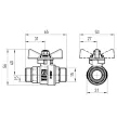 Кран шаровой 1/2'' РН-РН бабочка ГОСТ VALTEC