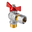 Кран шаровый угловой 1/2'' РВ-РН с накидной гайкой VALTEC