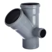 Крестовина канализационная РТП двухплоскостная d110/110 мм угол 45°/d50+50+50 угол 90° лев+прав+тыл