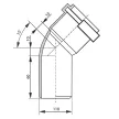 Колено канализационное Cosmoplast d110 мм угол 15°