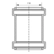 Муфта канализационная Cosmoplast d110 мм надвижная