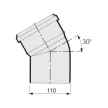 Колено канализационное СИНИКОН 110 мм 30°