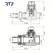 Комплект RTP для подключения радиатора 25х3/4" прямой белый