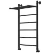 Полотенцесушитель водяной АРГО Универсал 500х800 мм с полкой нержавеющая сталь черный