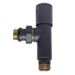 Вентиль угловой FLUMEN 1/2"х1/2" РН-РН для полотенцесушителя антрацит