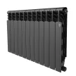 Радиатор биметаллический Royal Thermo Revolution Bimetall 80/500 12 секций черный