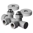 Узел H-образный нижнего подключения радиатора угловой 1/2" белый Royal Thermo