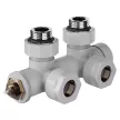 Узел H-образный нижнего подключения радиатора угловой 1/2" белый Royal Thermo