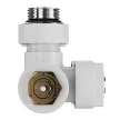 Узел H-образный нижнего подключения радиатора угловой 1/2" белый Royal Thermo
