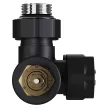 Узел H-образный нижнего подключения радиатора угловой 1/2" черный Royal Thermo