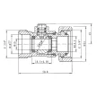 Комплект для нижнего подключения радиатора 3/4" прямой белый Royal Thermo Design