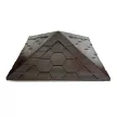 Колпак столба полимерно-песчаный 450x450x180 мм шоколад