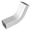 Колено водосточной трубы 76x102 мм белое RAL 9003 Vortex Grand Line