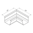 Угол желоба 120x86 мм внутренний 90° коричневый RAL 8017 Vortex Grand Line