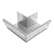 Угол желоба 120x86 мм внешний 90° оцинкованный Vortex Grand Line