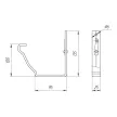 Держатель желоба 120x86 мм коричневый RAL 8017 Vortex Grand Line