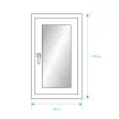 Окно ПВХ 600x1000 мм поворотное энергосберегающий стеклопакет Aluplast