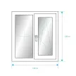 Окно ПВХ 1400x1300 мм поворотно-откидное энергосберегающий стеклопакет PLAFEN
