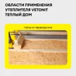 Утеплитель на стекловолокне 50 мм 8200х610 мм 2 шт 10 м2 Vetonit Теплый Дом МИНИ