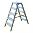 Стремянка двухсторонняя 5 ступеней ALUMET