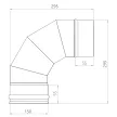 Колено для дымохода Металлик и Ко 90° d150 мм 0,5 мм