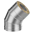 Колено для дымохода сэндвич Металлик и Ко 135° d210x150 мм оцинкованная сталь 0,5 мм + матовая 0,5 мм (конденсат)