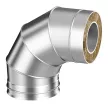 Колено для дымохода сэндвич Металлик и Ко 90° d210x150 мм 0,5 мм + матовая 0,8 мм (конденсат)