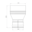 Переходник с конусом Металлик и Ко d120х150 мм 0,8 мм