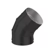 Колено 3-х секционное 135х115 мм нержавеющая сталь 0,8 мм черное