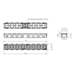 Лоток водоотводный DN90 90 мм с чугунной решеткой AQUA-TOP Series X AQUASTOK