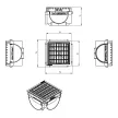 Поворот для лотка AQUA-TOP Series X DN90 90 мм пластиковая решетка AQUASTOK