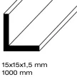 Уголок латунь 15x15x1000 мм толщина 1,5 мм