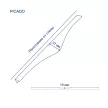 Ручка торцевая мебельная PICADO C=256 мм L=596 мм черная матовая
