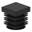 Заглушка пластиковая квадратная 18х18 мм черная 4 шт