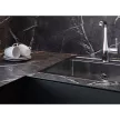 Стеновая панель для кухни ДВП Мрамор Лацио черный 3000х600х4 мм