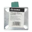 Колесо d75 мм поворотное на площадке бирюзовое DORN
