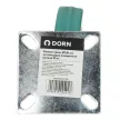 Колесо d100 мм поворотное на площадке бирюзовое DORN