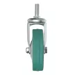 Колесо d100 мм поворотное резьба M12x30 бирюзовое DORN