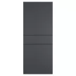 Дверь межкомнатная глухая Урбан 2H 2000х700 мм Эмалекс графит оникс с алюминиевой кромкой