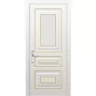 Дверь межкомнатная глухая 2000х800 мм Скин-2 эмаль белая/патина золото/кант