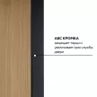 Дверь межкомнатная глухая 80х200 см Спутник Стронг ПВХ Черный-Шампань